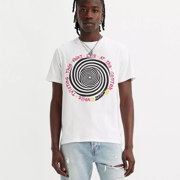 Levi’s Men’s Standard Classic Graphic T- Shirt White Size L New - Picture 1 of 9